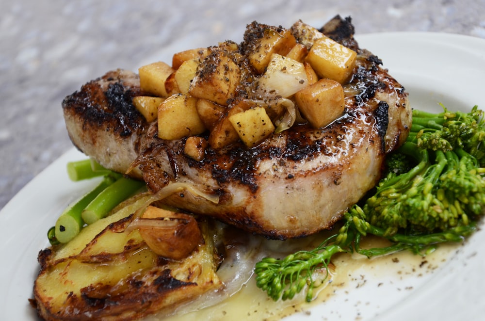 Grilled crispy pork